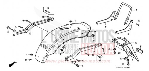 REAR FENDER CA125V de 1997